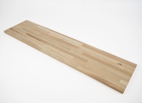 Massivholzplatte Leimholzplatte Esche weiß ohne Kern A/B 19mm, KGZ keilgezinkte Lamellen, DIY angepassten